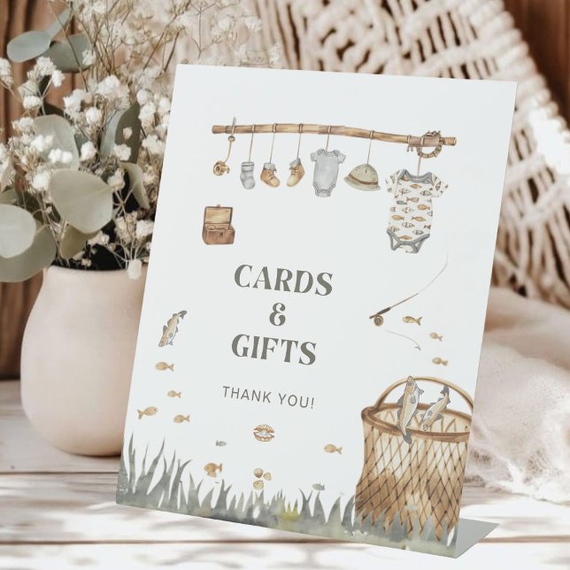 Little Fisherman Baby Shower Cards and Gifts Sign (Creator Uploaded)