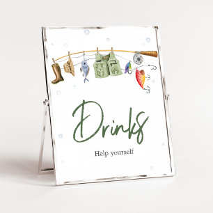 Little Fisherman Baby Shower Drinks Poster