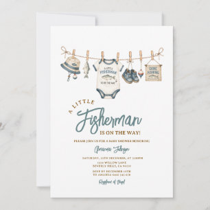 Little Fisherman Baby Shower Invitation