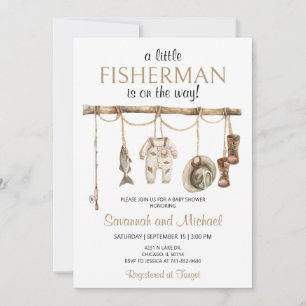 Little Fisherman Baby Shower Invitation