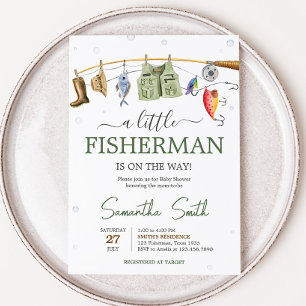 Little Fisherman Baby Shower  Invitation