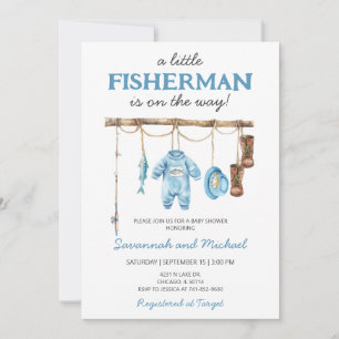 Little Fisherman Baby Shower Invitation