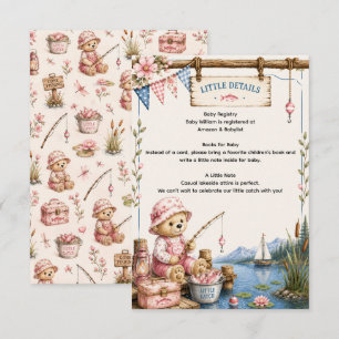 Little Fisherman Baby Shower Little Details Enclosure Card
