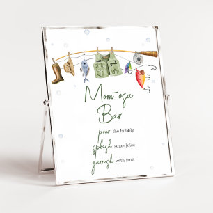 Little Fisherman Baby Shower Mum Osa Bar Poster