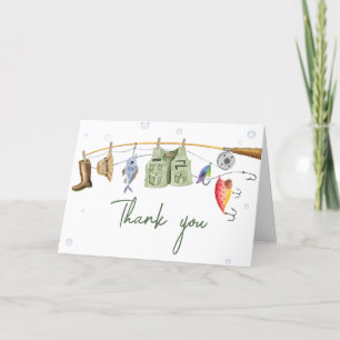 Little Fisherman Baby Shower Thank You Card