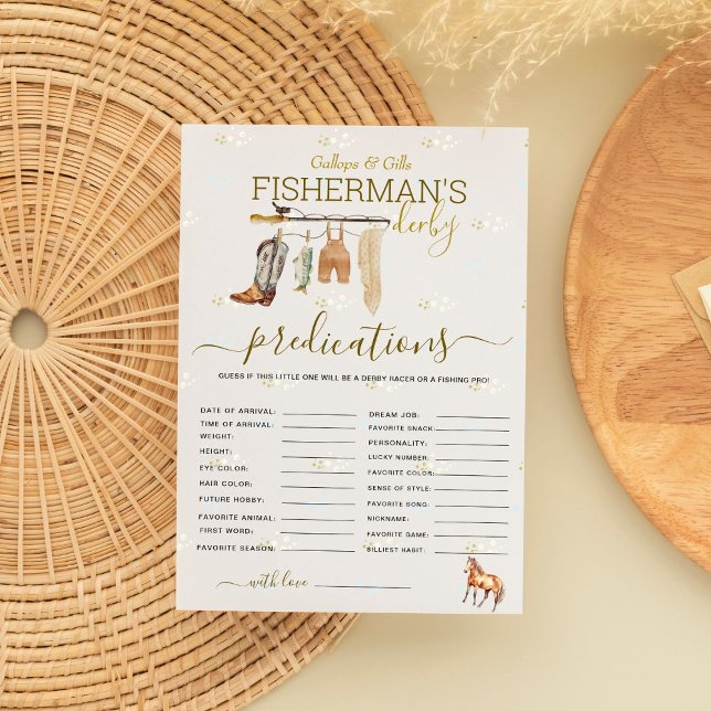 Little Fisherman Derby Baby Shower Prediction Card (Creator Uploaded)