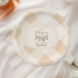 Little Fisherman Fishing  Baby Shower Paper Plate<br><div class="desc">Serve your baby shower treats in style with our Little Fisherman Fishing Baby Shower Paper Plates! These adorable plates bring functionality and charm to your celebration, perfectly complementing your fishing-themed décor. Features: Design: Features a delightful fishing theme with watercolor-inspired elements like fishing rods, fish, bubbles, and rustic boho accents. Colours:...</div>