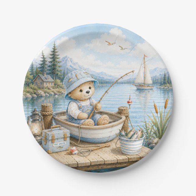 Little Fisherman Paper Plate Design (Front)