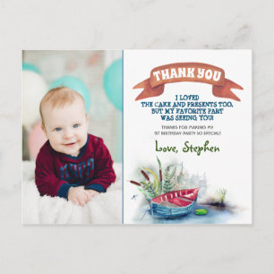 Little Fisherman Thank You Photo Postcard