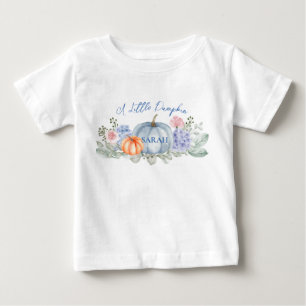 Little Floral Pumpkin Halloween Fall Baby Shower T-Shirt