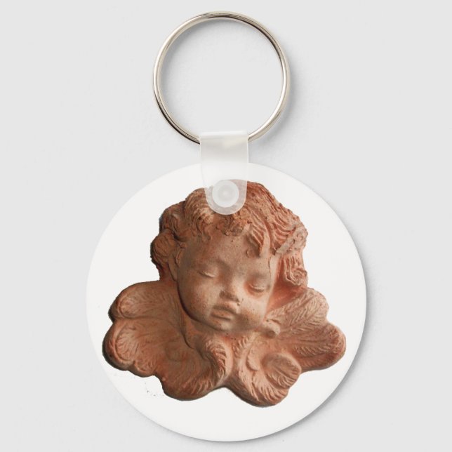 LITTLE FLORENTINE ANGEL ,white Key Ring (Front)