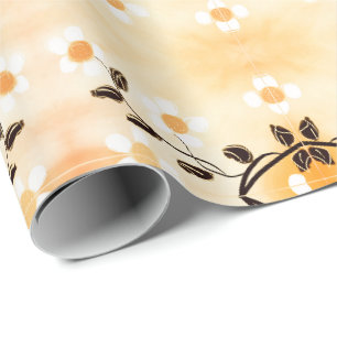 Little Flowered Paper Gift Wrap