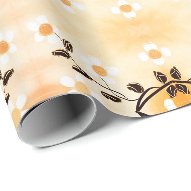 Little Flowered Paper Gift Wrap (Roll Corner)