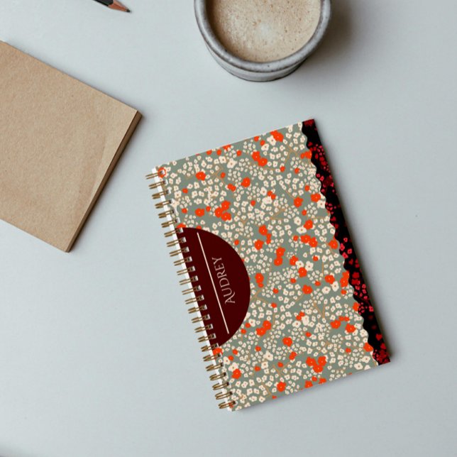 LITTLE FLOWERS RED & GREEN NOTEBOOK (Creator Uploaded)
