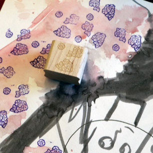Little flowers rubber stamp