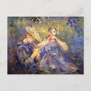 Little Flute players by Berthe Morisot Postcard
