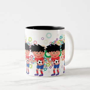 Little Football Star: Outdoor Sports Kids Two-Tone Coffee Mug