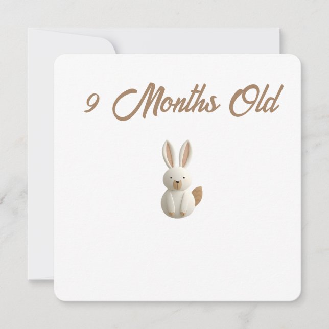 Little Forest Friends Baby Milestone Card – 9 Mont (Front)