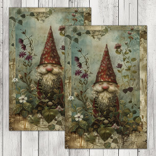 LITTLE FOREST GNOME DECOUPAGE TISSUE PAPER