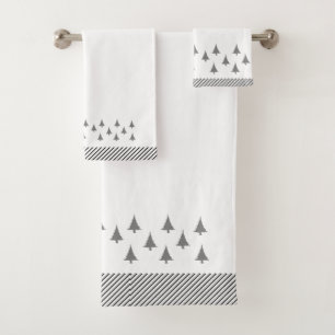 Little Forest  White  Bath Towel Set