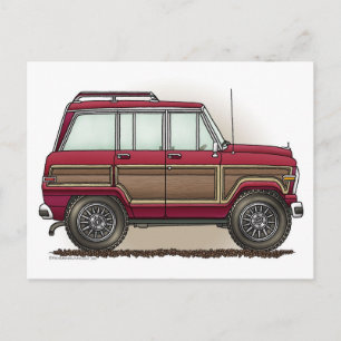 Little Four Wheel Station Wagon Postcard