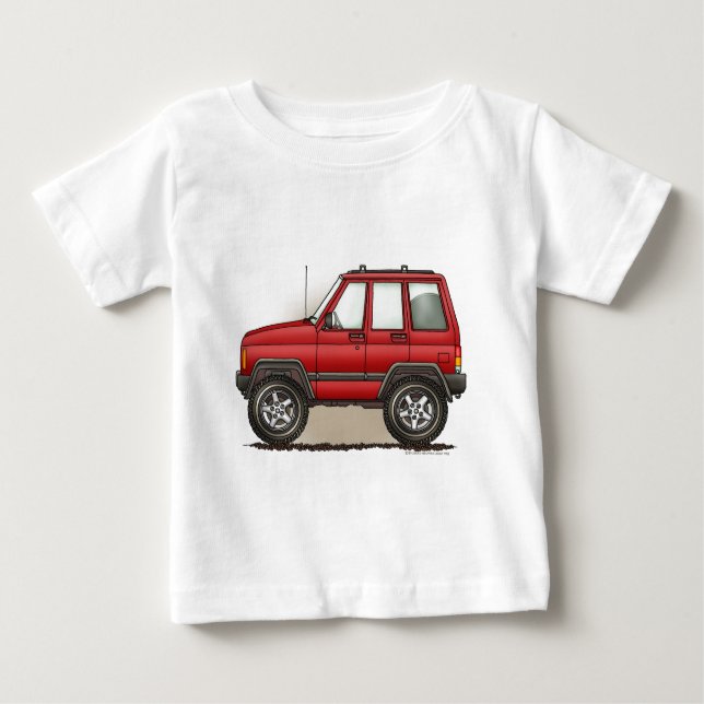 Little Four Wheel SUV Car Baby T-Shirt (Front)