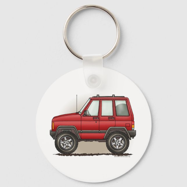 Little Four Wheel SUV Car Key Ring (Front)