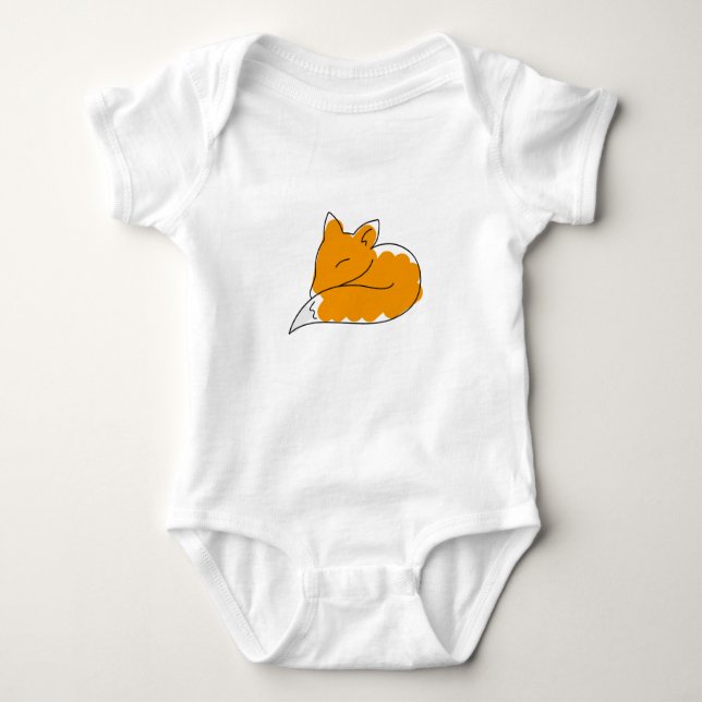 Little fox  baby bodysuit (Front)