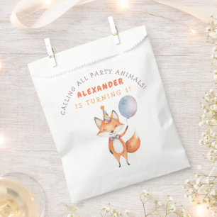 Little Fox Birthday Party Favour Bag