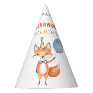 Little Fox Birthday Party Hat