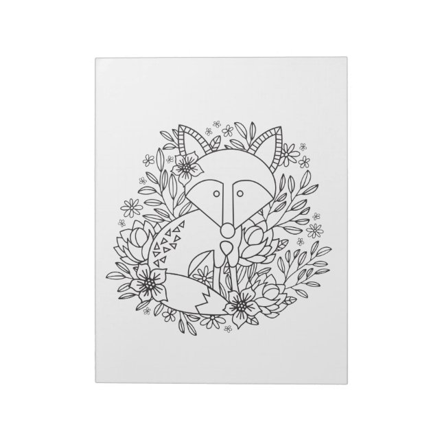 Little Fox Colouring Sheets Notepad (Rotated)