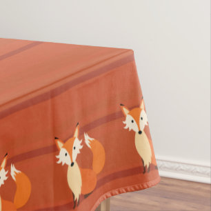 Little Fox Cute Colourful 1st Birthday Party Theme Tablecloth