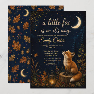 Little Fox Fall Baby Shower Invitation