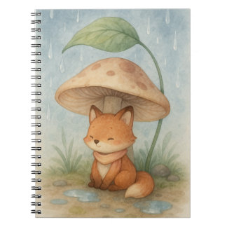 Little Fox in the Rain Notebook