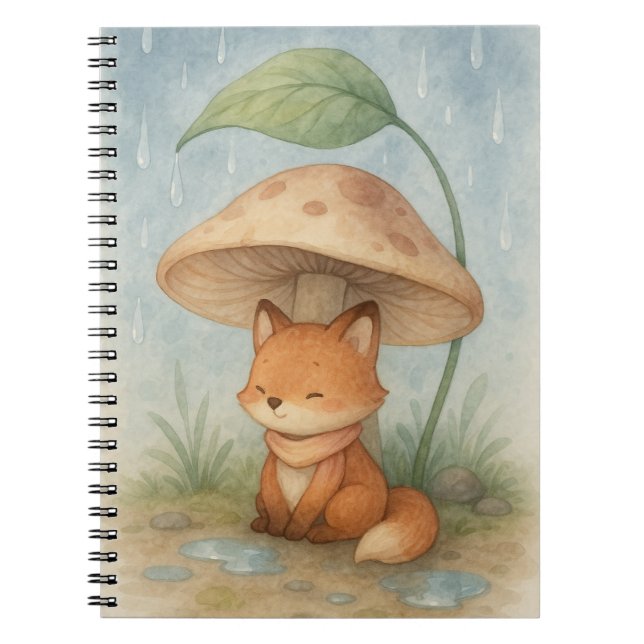 Little Fox in the Rain Notebook (Front)