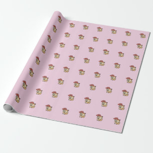 Little Fox Love Balloon Pattern Wrapping Paper