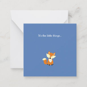 Little Fox Mini Thank You Note Card