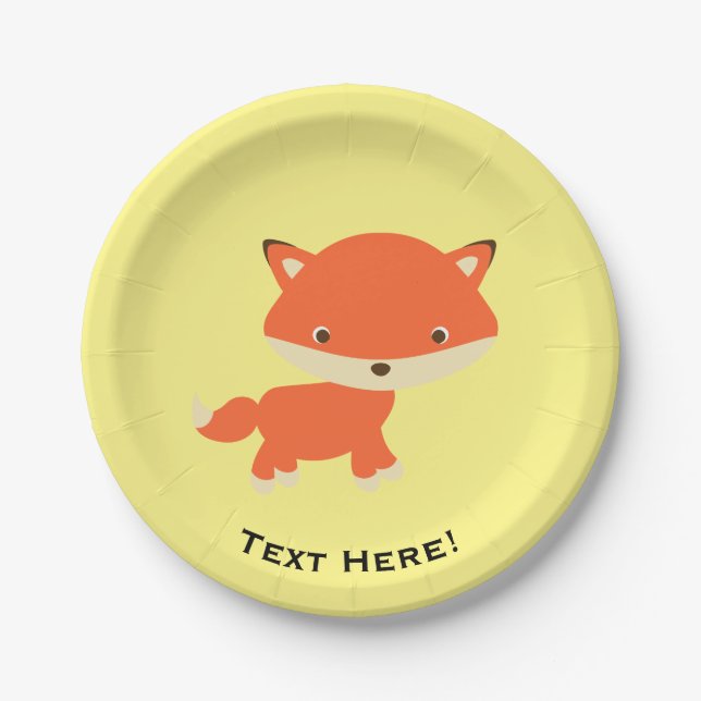 Little fox paper plate (Front)