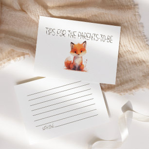 Little Fox Parent Tip Baby Shower Enclosure Card