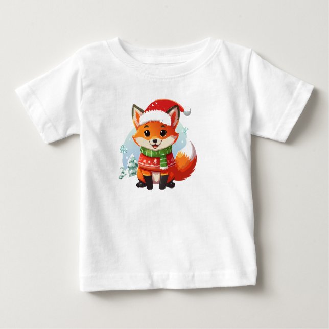 Little Fox’s Christmas Eve Baby T-Shirt (Front)