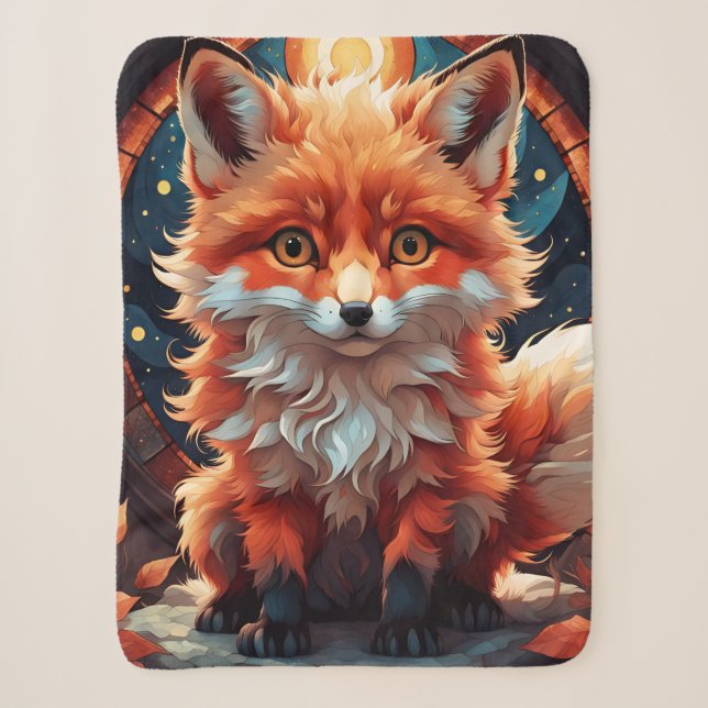 Little Fox Sherpa Blanket (Front)