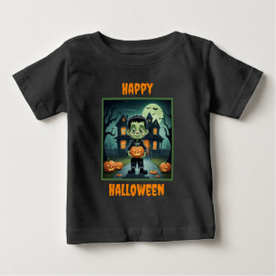 Little Frankenstein Halloween Baby T-Shirt