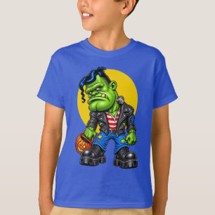 LITTLE FRANKIE with pumpkin bucket T-Shirt