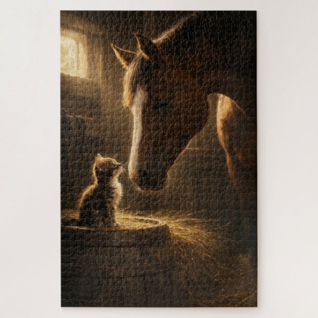Little Friend | Horse & Kitten | Puzzle (Vertical)