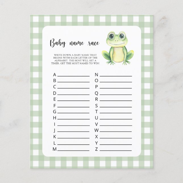 Little frog - Baby name race game (Front)