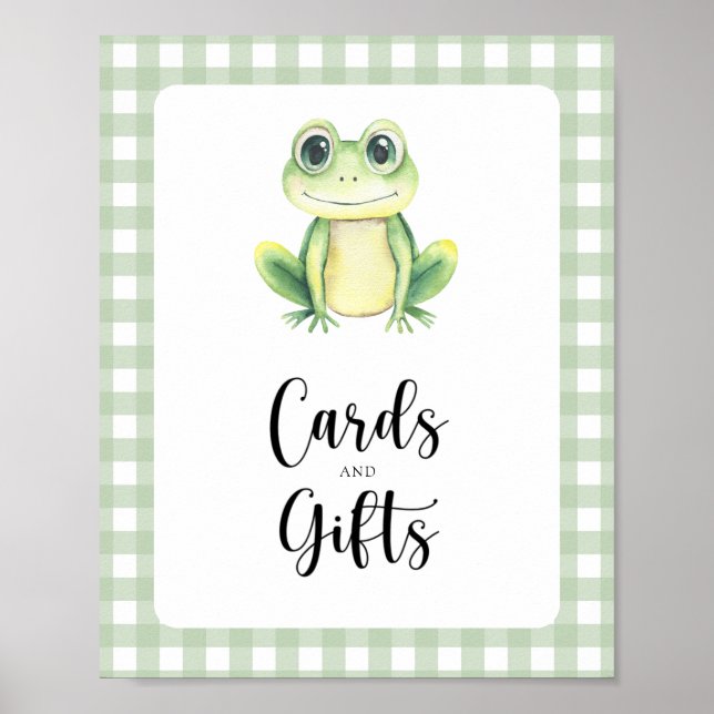 Little frog - cards and gifts baby shower poster (Front)