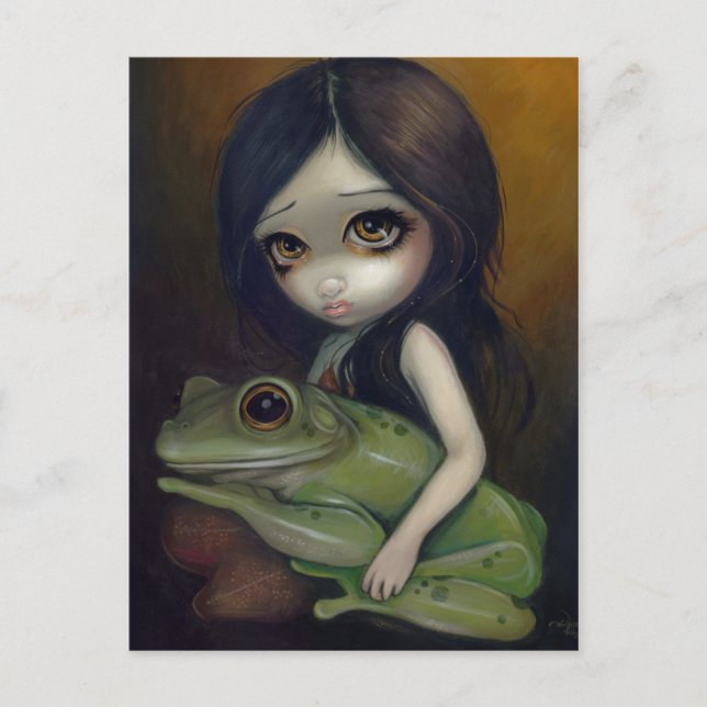 "Little Frog Girl" Postcard (Front)