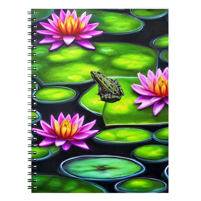 Little Frog on Lily Pad Notebook (Front)