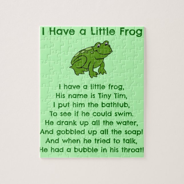 Little Frog Poem Jigsaw Puzzle (Vertical)
