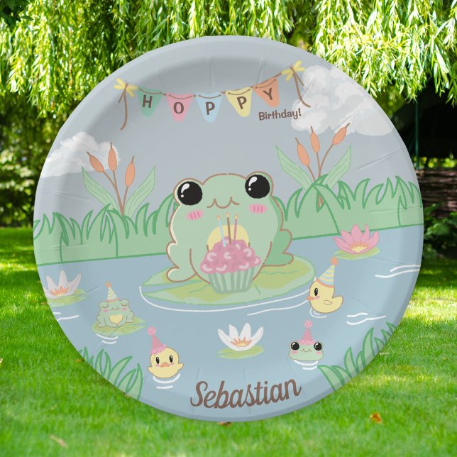Little Frog Pond Kid's Birthday Paper Plate (Creator Uploaded)